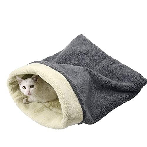 Ruiqas Haustierschlafsack, warm, Lamm-Plüsch-Pad, Sack, Kätzchen, weiches Bett, Nest für kleine Haustiere, Welpen, Katzen von Ruiqas
