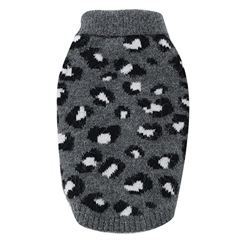 Ruiqas Hund Stretchy Pullover Pet Winter Warme Strickwaren Leopard Muster Welpen Kleidung für Weihnachten von Ruiqas