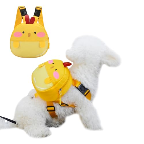 Ruiqas Hunderucksack mit Geschirr Niedlicher Cartoon Satteltasche Selbsttragerucksack für Welpen Kleine Hunde Ruiqas Hunderucksack mit Geschirr Niedlicher Cartoon Satteltasche Selbsttragerucksack für Welpen Kleine Hunde von Ruiqas