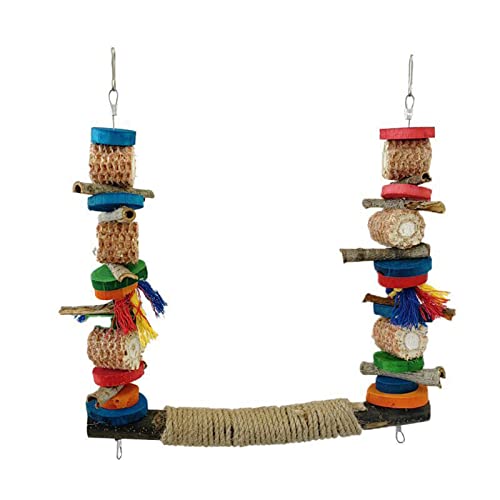 Ruiqas Vogel-Kauspielzeug, buntes Naturholz, Spielzeug für kleine und mittelgroße Papageien von Ruiqas
