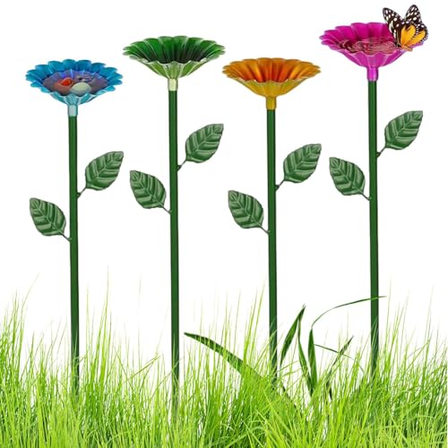 Rukjmqi Bienenbecher, Bienenfuttermittel für außen - 4X Bestäuber Gartenstation - Outdoor Yard Dekorationen für Hinterhofbienenkeekee Farms Schmetterlingslebensräume von Rukjmqi