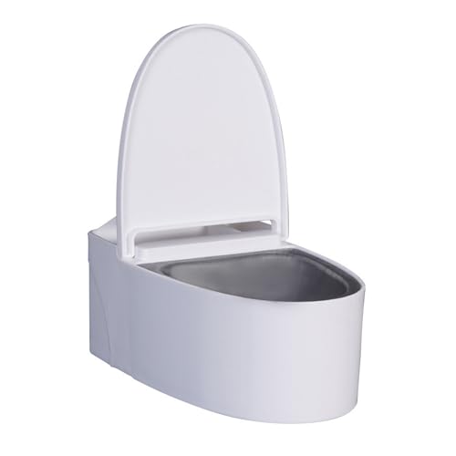 Rukjmqi Haustier Vogel Toiletten Trainer | Wandmontage Toilettenförmiges Vogelsitzplatz-Trainingsset | Multifunktionaler Futterspender mit haftender Abnehmbarer Fressnapf für kleine und mittlere von Rukjmqi