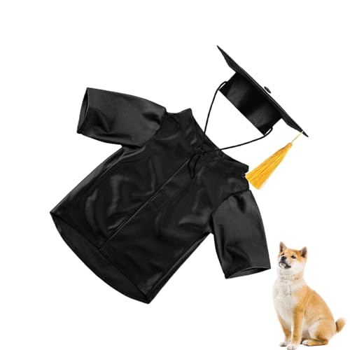 Rukjmqi Hundehut & Umhang, Abschlussoutfit Für Haustiere Mit Zubehör, Komplettset Mit Quasten-Shirt Als Tierkleidung Für Kleine Katzen, Kleine Hunderassen & Festtage Rukjmqi Hundehut & Umhang, Abschlussoutfit Für Haustiere Mit Zubehör, Komplettset Mit Quasten-Shirt Als Tierkleidung Für Kleine Katzen, Kleine Hunderassen & Festtage von Rukjmqi