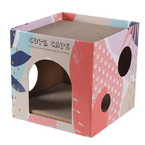 Rukjmqi Katzenkratzer-Loungebett | Doppelschichtiges vertikales Katzenkratzhaus - Halbgeschlossenes Katzenkratzspielzeug für Hamster, Chinchillas, Kaninchen und Kätzchen Rukjmqi Katzenkratzer-Loungebett | Doppelschichtiges vertikales Katzenkratzhaus - Halbgeschlossenes Katzenkratzspielzeug für Hamster, Chinchillas, Kaninchen und Kätzchen von Rukjmqi