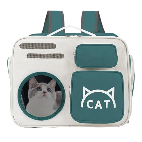 Rukjmqi Pet Carrier für Katze, Katzenträger -Rucksack - Oxford Verstellbares atmungsaktives Hundeträger | Tragbare robuste Kleinhärbung mit Mesh zum Wandercamping -Flugradfahrrad von Rukjmqi