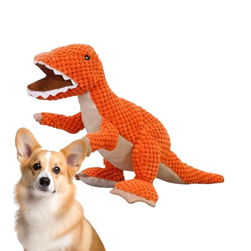 Rukjmqi Plüsch Kau Hundespielzeug - Tierförmige Kau Spielzeuge Mit Quietschfunktion,Bissfeste Weiche Haustierkauspielzeuge Für Indoor Outdoor Unterhaltung Park Garten Spielzeit von Rukjmqi