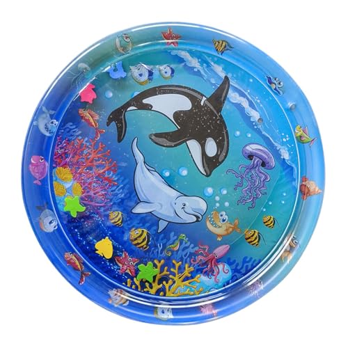 Rukjmqi Wassermatte für Katzen, sensorische Wassermatte von Katzen - Cartoon Water Pad Haustiere Babys Spielen Mat - Kühle Spaß beim Spielen von Sleeping Waterbed Home Outside Entertainment für von Rukjmqi