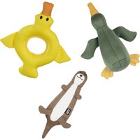 Hundespielzeug-Sparset: Rukka® Schwimmspielzeuge - 3 Stück (Ente, Otter, Vogel) von Rukka Pets