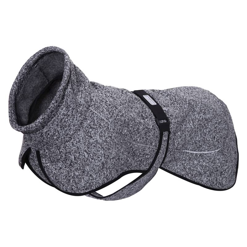 Rukka® Comfy Strickjacke, grau / schwarz - ca. 35 cm Rückenlänge (Größe 35) von Rukka Pets