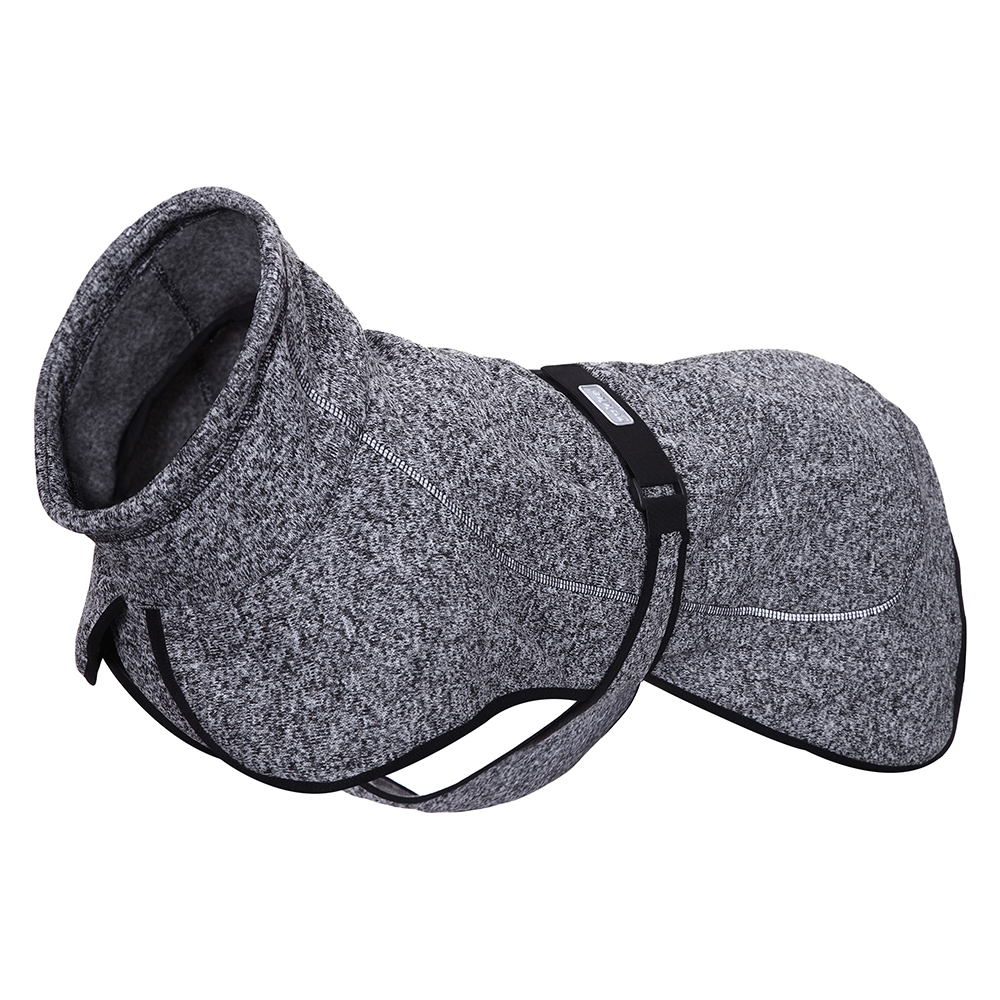 Rukka® Comfy Strickjacke, grau / schwarz - ca. 45 cm Rückenlänge (Größe 45) von Rukka Pets