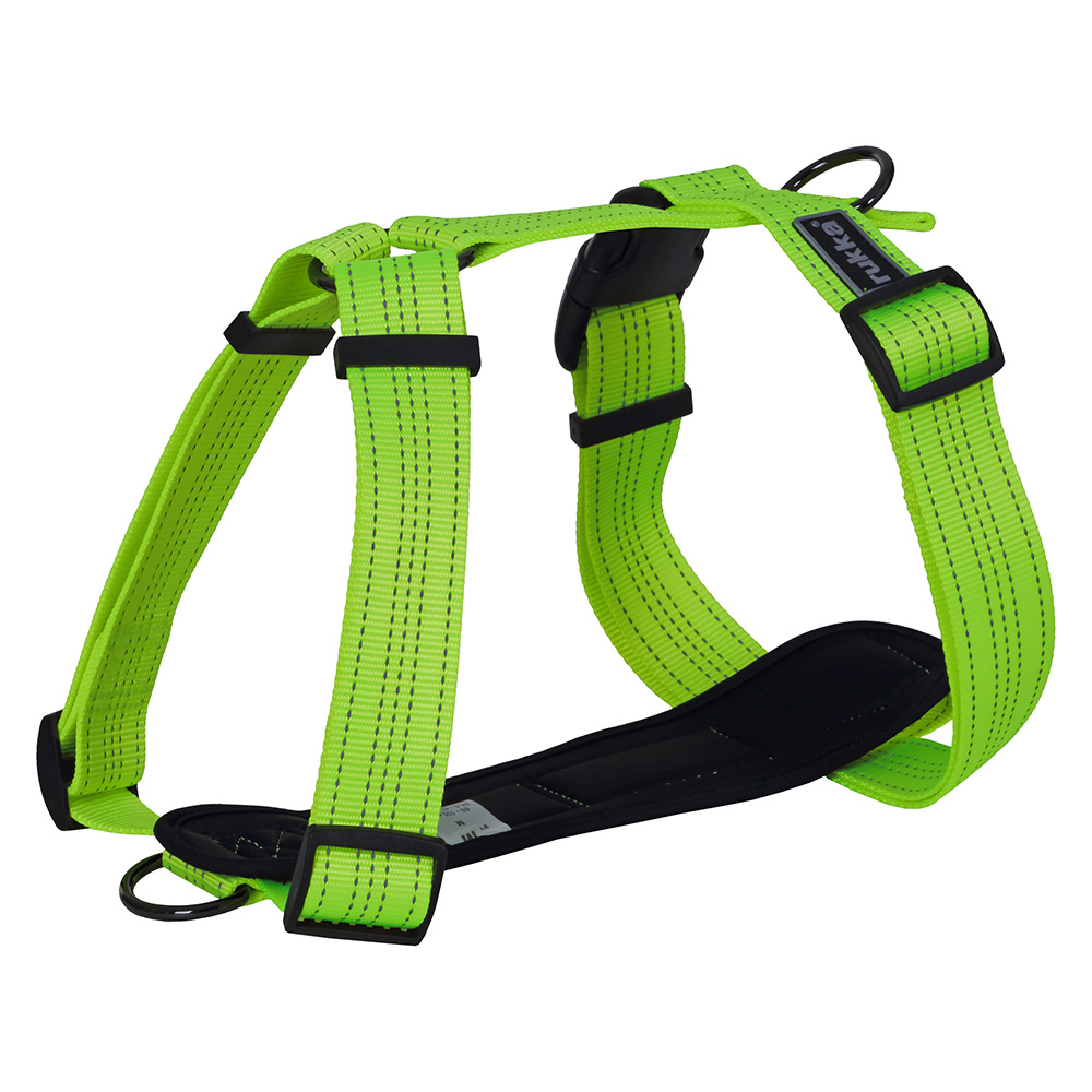 Rukka® Form Neon Geschirr, gelb - Größe L: 80 - 130 cm Brustumfang, 40 mm breit von Rukka Pets