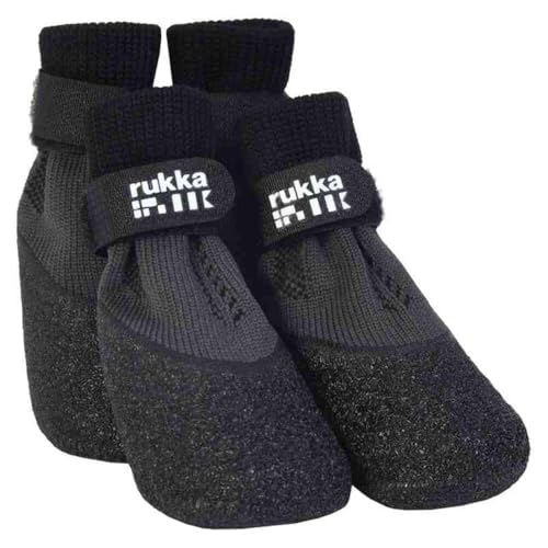 Rukka Pets Dog & Puppy Paw Wear Socke Hundeschuhe, Schwarz, Größe 3 von Rukka