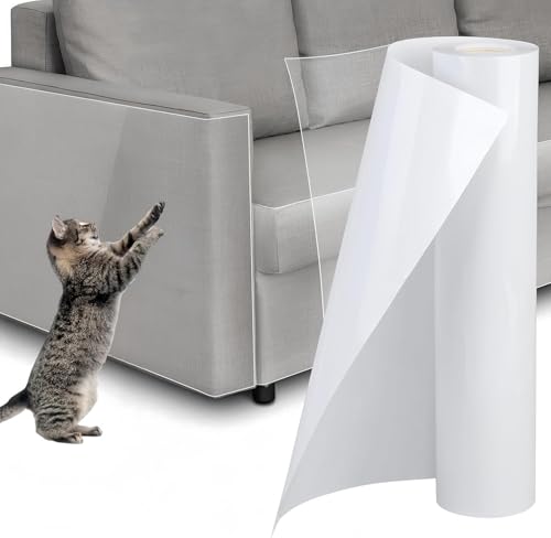 Katzen Kratzschutz,Kratzschutz Sofa Katze Tape, Anti Kratz Folie Selbstklebend Flexibler Schnitt für Fit Couch Tür Wand (30 * 500cm) von Rukuapid