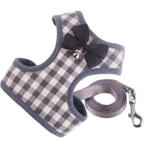 1set Katze und Hundegeschirr und Leine Set Reflective Adjustable Weste atmungsaktiv für Outdoor-Gehen von Ruluti