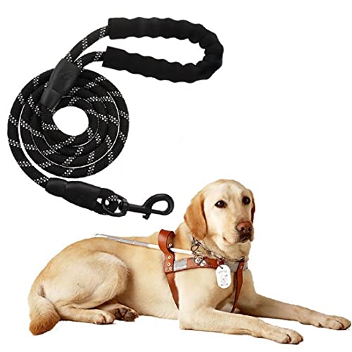Hundeleine mit Hundetasche Spender Tangle-Free Hohe reflektierende Threads Hundetrainingseleine für Wanderung von Ruluti