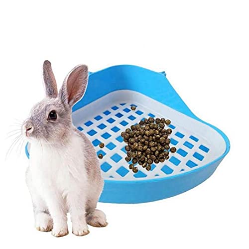 Kaninchen Wc Litter Tray Kleintier Wc Corner Potty, Haustier Toiletten Corner Für Kaninchen Hamster 1pc (zufällige Farbe) von Ruluti