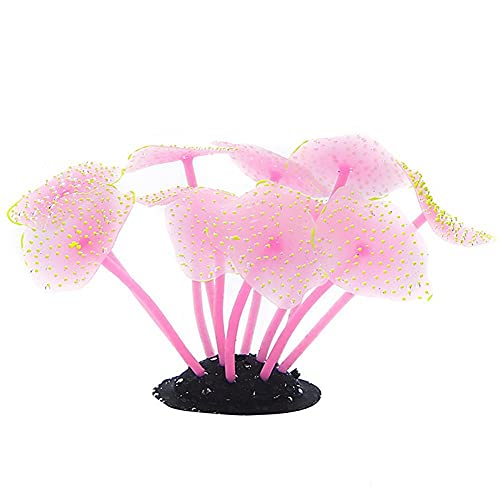 Ruluti 1pc Silikon glühende Blätter künstliches Aquarium Aquarium Coral Pflanzen Unterwasser-Ornament Aquarium Aquarium Dekor Zubehör von Ruluti