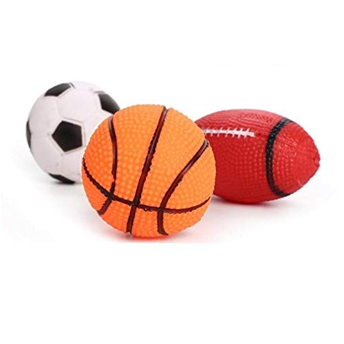 Ruluti 3pcs Hundespielzeug Fußball-Basketball-chew Fetch Throwkugel Für Hunde Interaktive Spiel von Ruluti