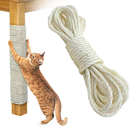 Seil für Katze Baum Kratzer Pfosten Spielzeug Kratzbrett Stuhl Beine Bindungsseil für Katze Sharpen Klaue Katze Zubehör 10m von Ruluti