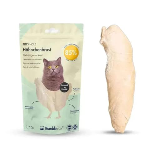 RumbleBox 100% Hähnchenbrust, gefriergetrocknete Katzensnacks 50g von RumbleBox