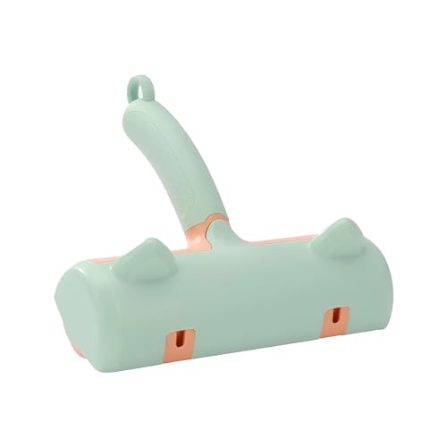 Rumplex Fusselrolle Tierhaare für Katze Wiederverwendbar Tierhaarentferner Tierhaarbürste Praktischer Tierhaarrolle Katzehaare für Kleidung Sofa Teppich Bett Kratzbaum Grün von Rumplex