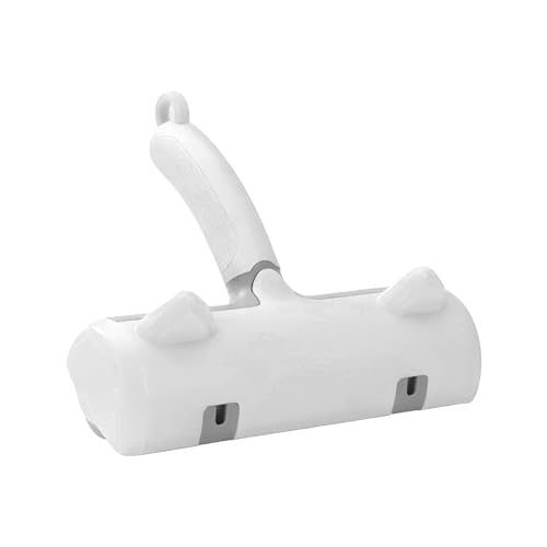 Rumplex Fusselrolle Tierhaare für Katze Wiederverwendbar Tierhaarentferner Tierhaarbürste Praktischer Tierhaarrolle Katzehaare für Kleidung Sofa Teppich Bett Kratzbaum Weiß von Rumplex
