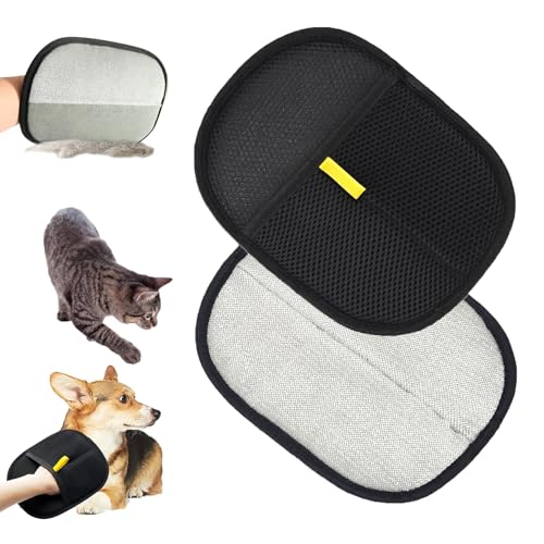 Rumsfel 2 Stück Fellpflege-Handschuhe, Haustierpflege-Handschuhe, Double-Sided Pet Grooming Gloves, Mit Fusselrasierer Tierhaarentferner, Statischen Entfernung von Tierhaaren, Wiederverwendbar Rumsfel 2 Stück Fellpflege-Handschuhe, Haustierpflege-Handschuhe, Double-Sided Pet Grooming Gloves, Mit Fusselrasierer Tierhaarentferner, Statischen Entfernung von Tierhaaren, Wiederverwendbar von Rumsfel