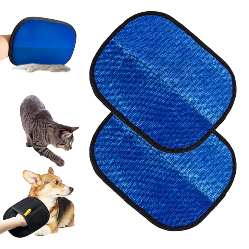 Rumsfel 2 Stück Fellpflege-Handschuhe, Haustierpflege-Handschuhe, Double-Sided Pet Grooming Gloves, Mit Fusselrasierer Tierhaarentferner, Statischen Entfernung von Tierhaaren, Wiederverwendbar Rumsfel 2 Stück Fellpflege-Handschuhe, Haustierpflege-Handschuhe, Double-Sided Pet Grooming Gloves, Mit Fusselrasierer Tierhaarentferner, Statischen Entfernung von Tierhaaren, Wiederverwendbar von Rumsfel