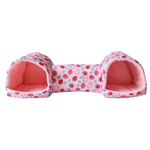 Runkoyea Hamster Tunnel Bett - Hamster Versteck Bett,Maschinenwaschbare rutschfeste Weiche Kleintier Käfig Zubehör Für Chinchillas Frettchen Kaninchen Nest Spiel Ruhe von Runkoyea