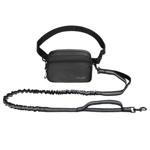 Einziehbare Hundeleine mit Reißverschluss, reflektierendes Bungee-Design für kleine und mittelgroße Hunde, Schwarz Einziehbare Hundeleine mit Reißverschluss, reflektierendes Bungee-Design für kleine und mittelgroße Hunde, Schwarz von Runlight