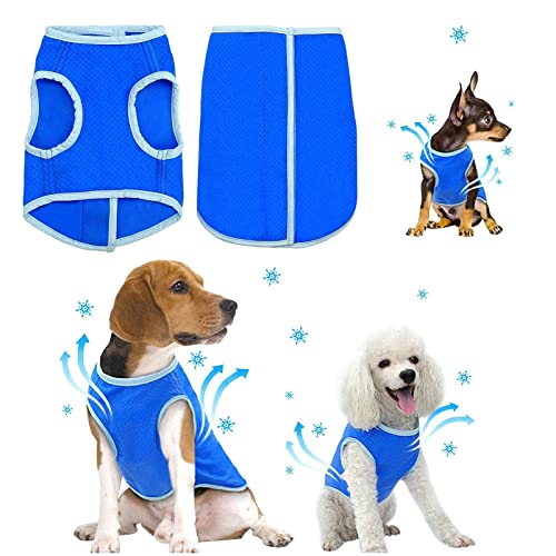 Hunde-Kühlmantel, Atmungsaktive Hundekühlweste mit Klettverschluss Geschirr für Mittlere Große Kleine Haustierhunde, Hundekühljacke für Outdoor Wandern Training (S) von Runmeihe