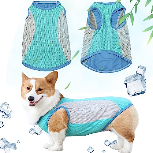 Runmeihe Hunde-Kühlweste, sicherer Hundemantel mit reflektierendem Streifen, atmungsaktive Mesh-Hundekleidung für den Sommer, leichte kühlende Hundejacke von Runmeihe