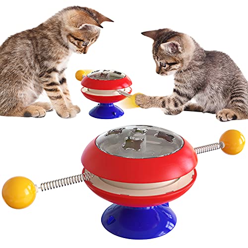 Runstarshow Katzenspielzeug Kitten Allein Interaktives Katzen Spielzeug Drehspielzeug Windmühle für Katzen von Runstarshow