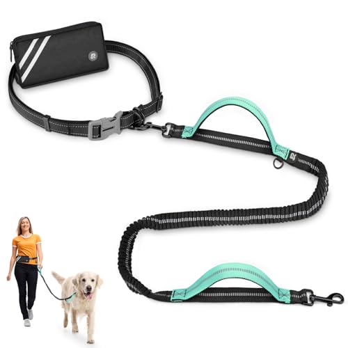 Joggingleine Hunde, Freihändig Laufleine für Hunde, Bauchgurt Hundeleine zum Joggen Laufen Wandern mit Dual Griffe, Reflektierende Nähte Joggingleine Hunde, Freihändig Laufleine für Hunde, Bauchgurt Hundeleine zum Joggen Laufen Wandern mit Dual Griffe, Reflektierende Nähte von Ruoxzzsu