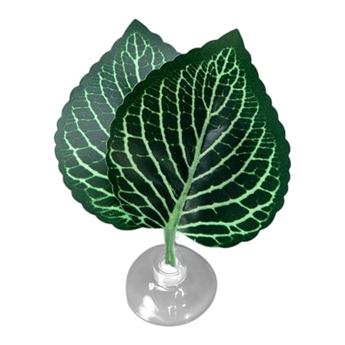 Aquarium-Blatt-Hängematte – künstliches Aquarium-Bett – natürliche, leichte Aquariumpflanzen-Ornamente zum Ausruhen, Simulieren von Lebensraum von Rurunklee