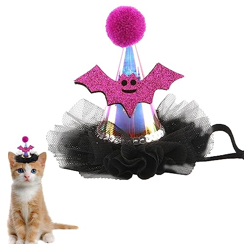Halloween-Haustiermütze, Haustierkostüm, Hut für Hunde und Katzen, Verkleidungshut mit -Kürbis-Muster für Hunde und Katzen, Halloween-Kostüm für Hundeliebhaber Rurunklee von Rurunklee