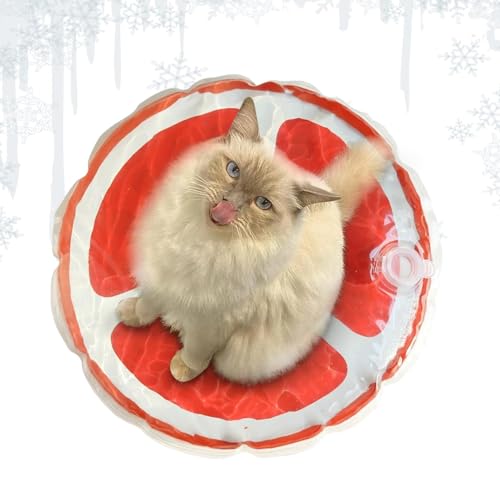 Haustier-Kühlmatte – Wassersensorisches Pad für Kätzchen – Fruchtmuster Reise rundes Eiswasserkühlkissen für Hunde und Katzen Haustier-Kühlmatte – Wassersensorisches Pad für Kätzchen – Fruchtmuster Reise rundes Eiswasserkühlkissen für Hunde und Katzen von Rurunklee