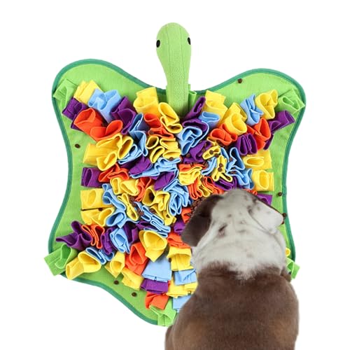 Puppy Snuffle Mat, Interaktive Graben Matte für Hunde, Schildkrötenform Anreicherung Spielzeug, Langsame Fütterung Pad, Futter Puzzle Spiel für Stressabbau, Reise Verwendung von Rurunklee