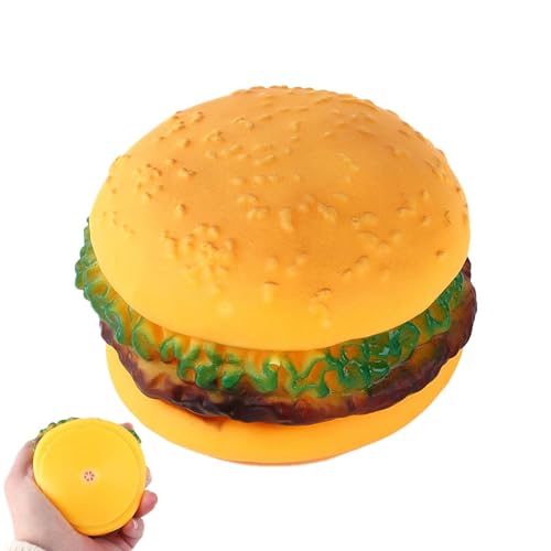 Rurunklee Cheeseburger Hundespielzeug | Bissfestes Hundezahnreinigungs-Kau- und Quietschspielzeug - Niedliches Hamburger Haustierspielzeug, weiches Hundetrainingsspielzeug für Hunde und Katzen Rurunklee Cheeseburger Hundespielzeug | Bissfestes Hundezahnreinigungs-Kau- und Quietschspielzeug - Niedliches Hamburger Haustierspielzeug, weiches Hundetrainingsspielzeug für Hunde und Katzen von Rurunklee