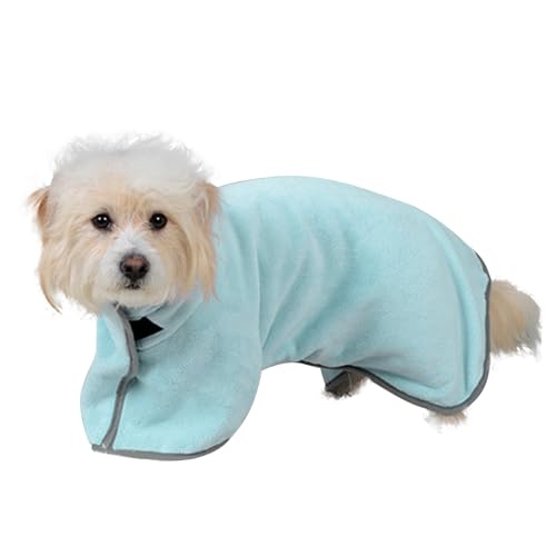 Rurunklee Hunde-Bademantel-Handtuch | Hunde-Badetuch – maschinenwaschbar, super saugfähig, schnell trocknend, verstellbar, ultraweich, Hunde-Bademantel für Chihuahua, Beagle von Rurunklee