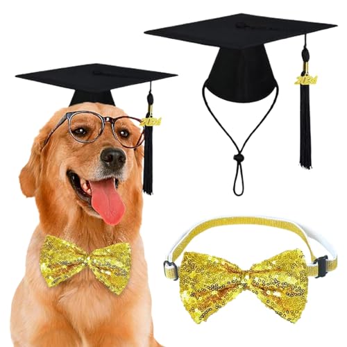 Rurunklee Hundehut und -Kleid, dekorativ, verstellbar, mit Fliege, multifunktionales -Zubehör, stilvolle Hunde-Outfits für Festliche Anlässe Rurunklee Hundehut und -Kleid, dekorativ, verstellbar, mit Fliege, multifunktionales -Zubehör, stilvolle Hunde-Outfits für Festliche Anlässe von Rurunklee