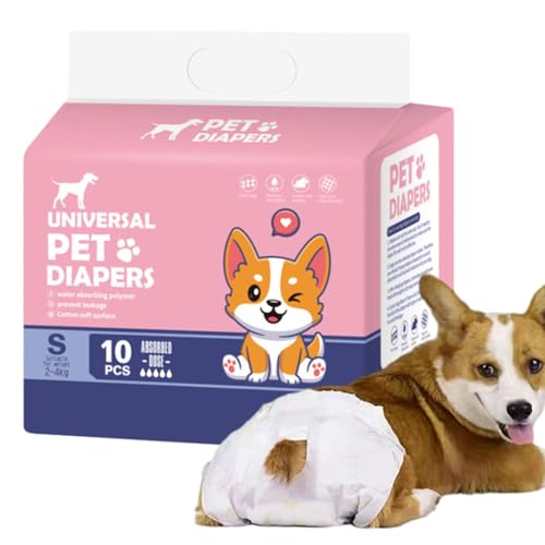 Rurunklee Hundewindeln, hochsaugfähige Windeln, bequemer und sicherer Sitz, auslaufsichere Windeln für Hunde bei, aufregendes Wasserlassen, Training Rurunklee Hundewindeln, hochsaugfähige Windeln, bequemer und sicherer Sitz, auslaufsichere Windeln für Hunde bei, aufregendes Wasserlassen, Training von Rurunklee