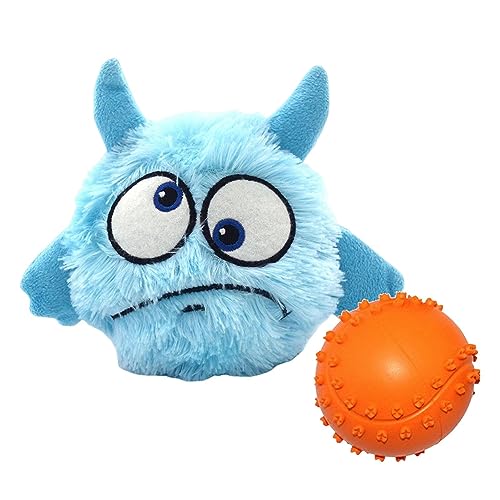 Rurunklee Interaktiver Hundeball, interaktives Tier-Design, Gummi, 2-in-1-Kauspielzeug – Klangball für Welpen, kleine, mittelgroße Hunde, Plüsch-Hundespielzeug, Zahnspielzeug, bewegliches Rurunklee Interaktiver Hundeball, interaktives Tier-Design, Gummi, 2-in-1-Kauspielzeug – Klangball für Welpen, kleine, mittelgroße Hunde, Plüsch-Hundespielzeug, Zahnspielzeug, bewegliches von Rurunklee