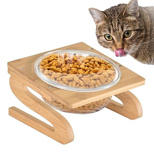 Rurunklee Katzen-Wassernapf, Katzennäpfe für Futter und Wasser, tragbarer, erhöhter Futternapf für kleine bis mittelgroße Hunde von Rurunklee