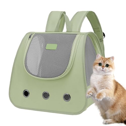 Rurunklee Katzenrucksäcke zum Tragen von Katzen, Katzentragetasche,Space Pet Wanderrucksack | Vollständig belüfteter, Verstellbarer, tragbarer Netzrucksack zum Wandern, Reisen, Spazierengehen, von Rurunklee