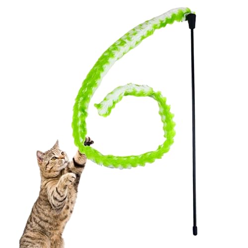 Rurunklee Katzenspielzeug, Katzenspielzeug für Katzen im Innenbereich – Teaser Katzenspielzeug aus Plüsch – interaktives Katzenspielzeug für Katzen, Teaser Pole für Katzen mit Glocke, Schnurspielzeug Rurunklee Katzenspielzeug, Katzenspielzeug für Katzen im Innenbereich – Teaser Katzenspielzeug aus Plüsch – interaktives Katzenspielzeug für Katzen, Teaser Pole für Katzen mit Glocke, Schnurspielzeug von Rurunklee