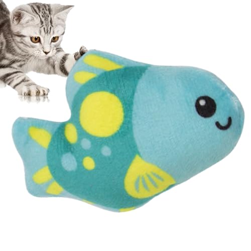 Rurunklee Plüsch-Katzenspielzeug – Interaktives Spielzeug für tropische Fische, Kätzchen, kreativ, weich, bezaubernd, reißfest, bissfest, weiches Plüsch-Katzenspielzeug für Haustiere, von Rurunklee