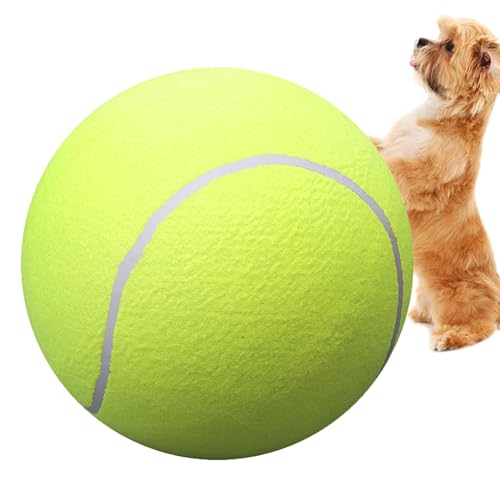 Rurunklee Riesiger Tennisball - Tennisspielplatz-Haustierbälle - Leicht zu fangender Hundeball, riesige Tuffbälle für kleine, mittlere und große Hunde und Katzen von Rurunklee