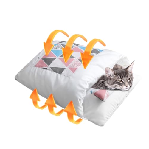 Rurunklee Schlafsack für Katzen, Schlafsack für Haustiere | Schlafkissen mit Katzenbezug – dick und warm, maschinenwaschbar, rutschfest, flauschig Rurunklee Schlafsack für Katzen, Schlafsack für Haustiere | Schlafkissen mit Katzenbezug – dick und warm, maschinenwaschbar, rutschfest, flauschig von Rurunklee