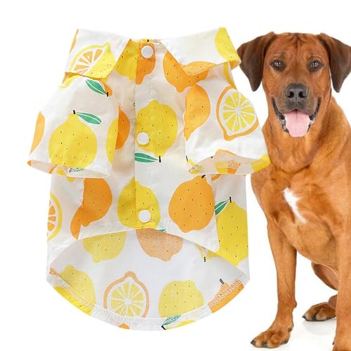 Rurunklee Sommer-Hundeshirt – atmungsaktive Welpenkleidung, Aufdruck, Haustier-T-Shirt, weiche Haustierbekleidung, Hunde-Shirt für Welpen von Rurunklee